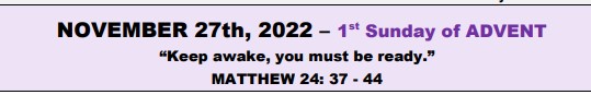 November 27, 2022 Bulletin
